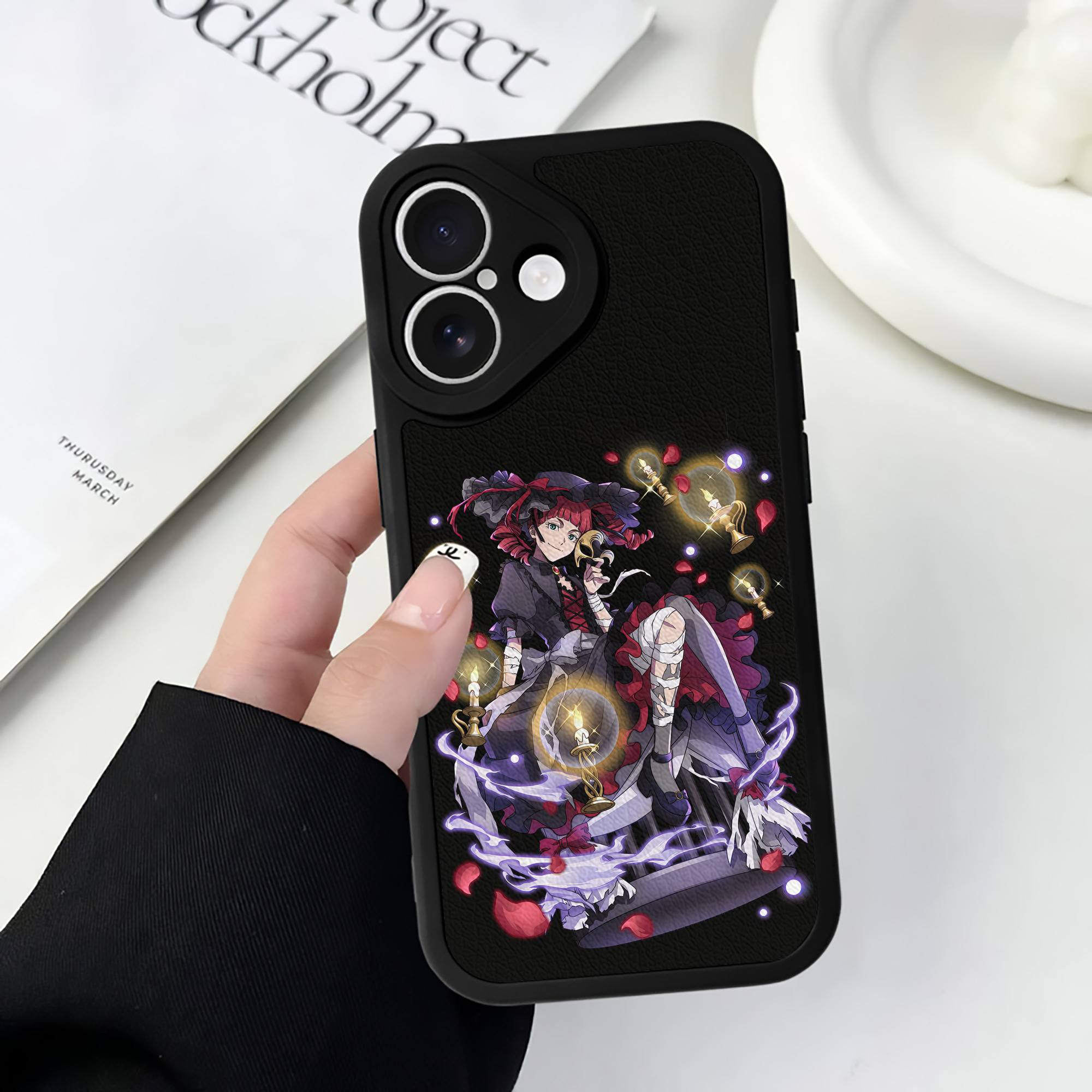 （画像用） 文豪ストレイドッグス Bungo Stray Dogs 【iPhone 16シリーズ対応】シリコンスマホケース（レザー調） 材質：シリコン
